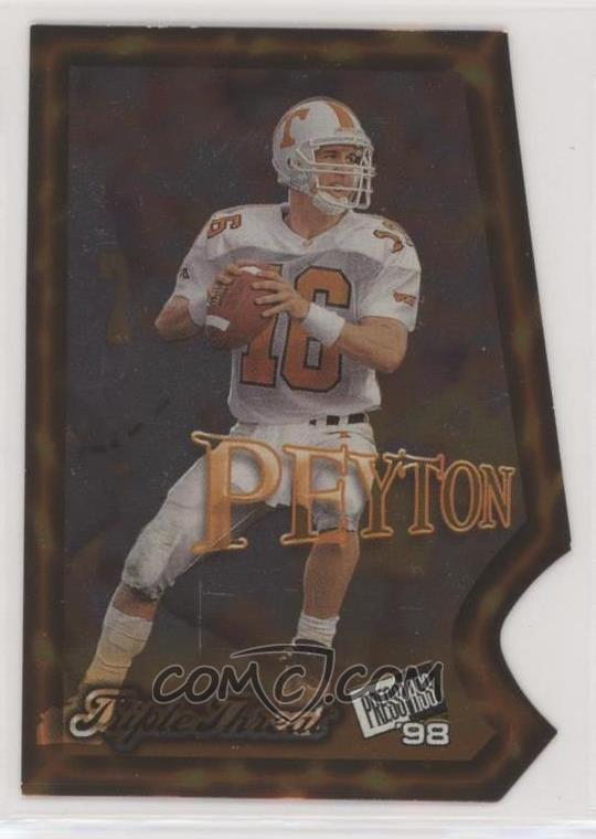 Peyton Manning #TT1 Football Cards 1998 Press Pass Triple Threat