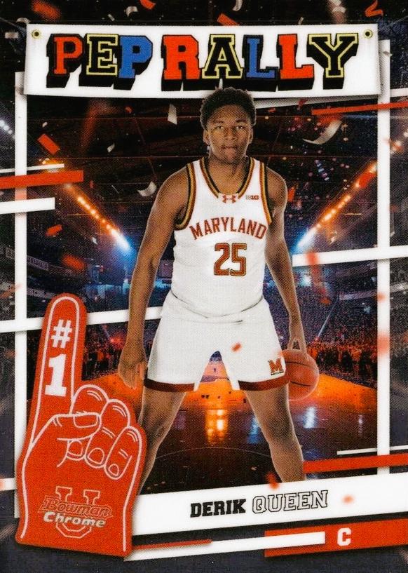 Derik Queen #PR-14 Basketball Cards 2024 Bowman Chrome University Pep Rally