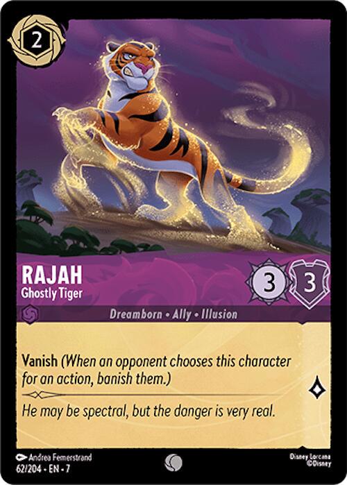 Rajah - Ghostly Tiger #62 Lorcana Archazia's Island