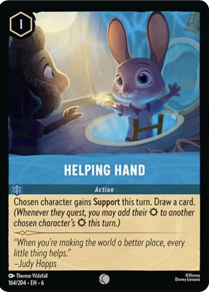 Helping Hand #164 Lorcana Azurite Sea