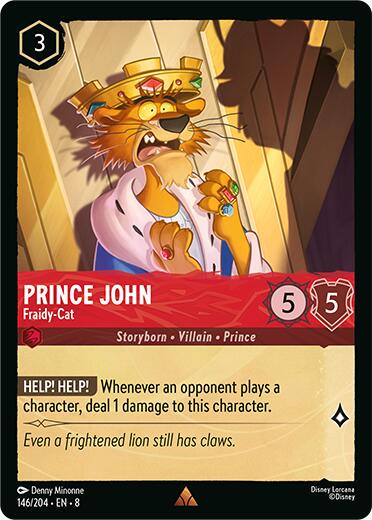 Prince John - Fraidy-Cat #146 Lorcana Reign of Jafar