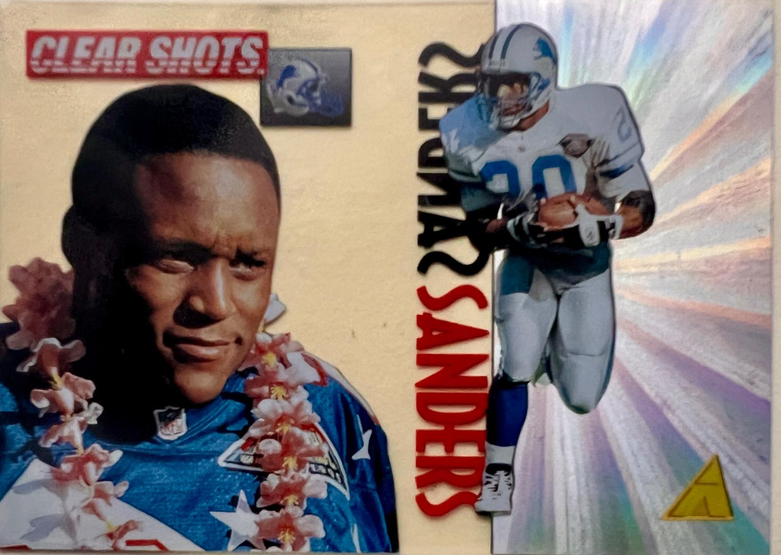 Barry Sanders #6 Football Cards 1995 Pinnacle Clear Shots