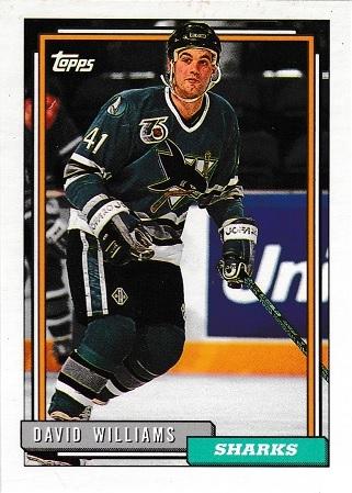 David Williams #372 Hockey Cards 1992 Topps
