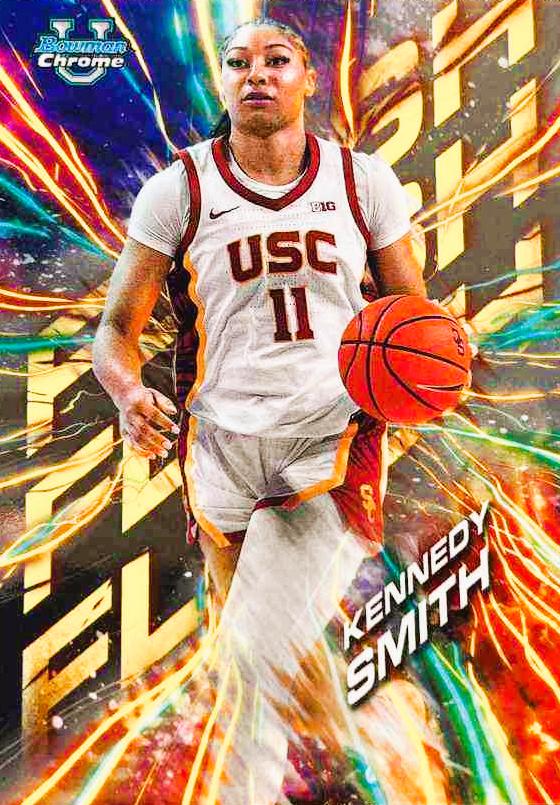 Kennedy Smith #FL-25 Basketball Cards 2024 Bowman Chrome University Flash
