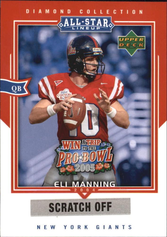 Eli Manning #AS1 2004 Upper Deck Diamond Collection All Star Lineup Pro Bowl Sweepstakes Football