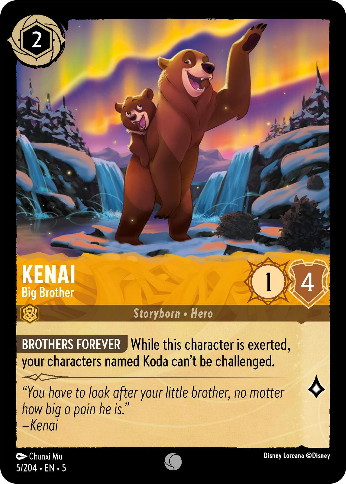 Kenai - Big Brother #5 Lorcana Shimmering Skies