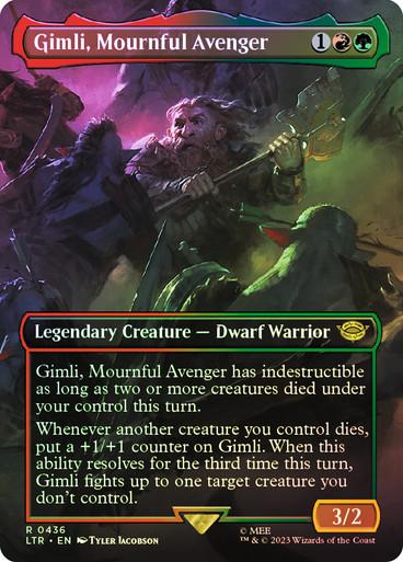 gimli mtg card Magic The Gathering - The Lord of the Rings When this ability resolves for the third time this turn Gimli, Counter of Kills |