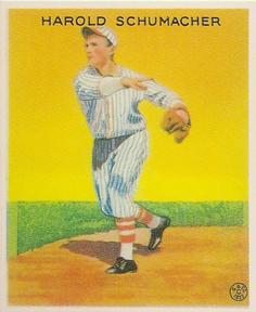 Hal Schumacher #129 1983 Galasso 1933 Goudey Reprint Baseball