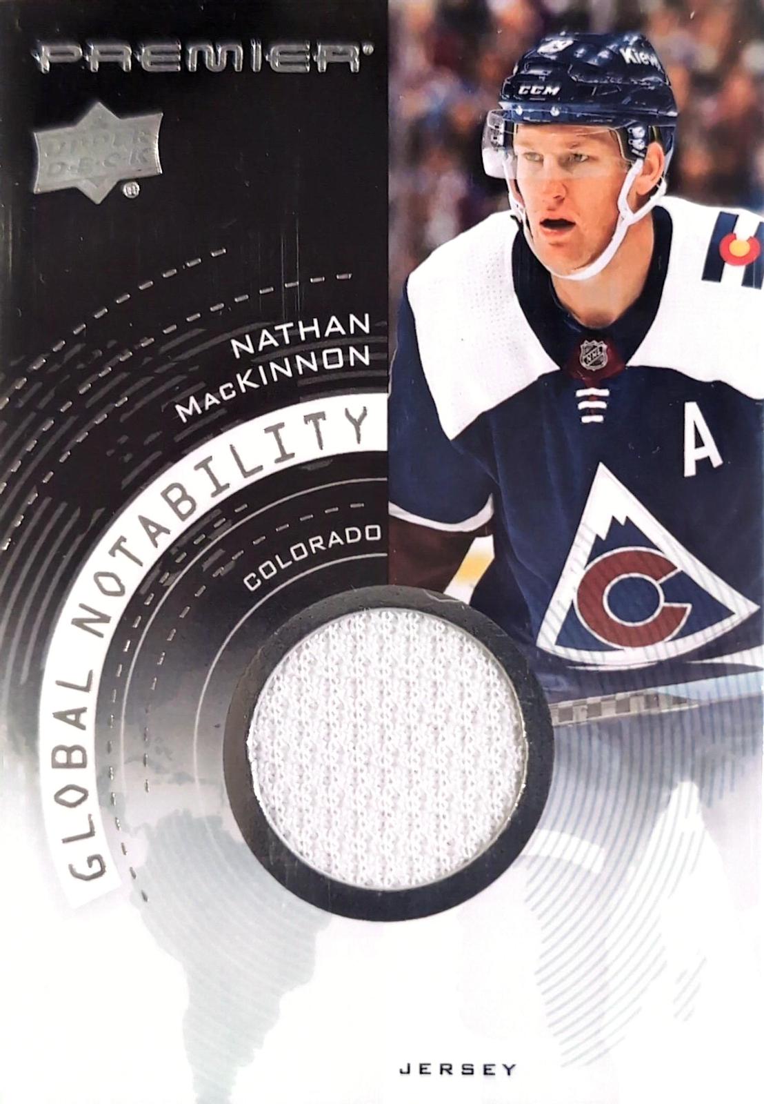 Nathan MacKinnon #GN-NM Hockey Cards 2023 Upper Deck Premier Global Nobility Jersey