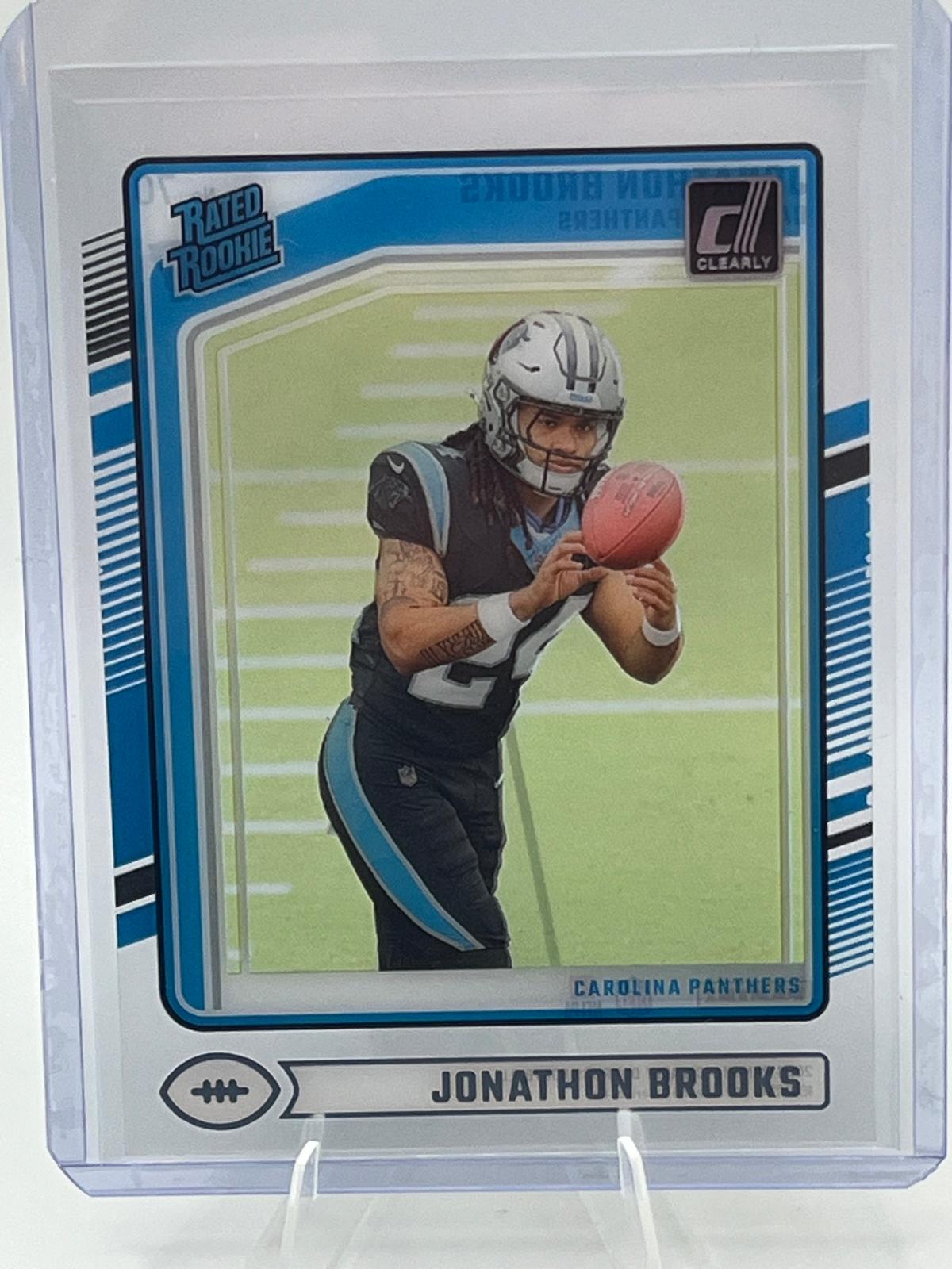 Jonathon Brooks #70 Football Cards 2024 Clearly Donruss