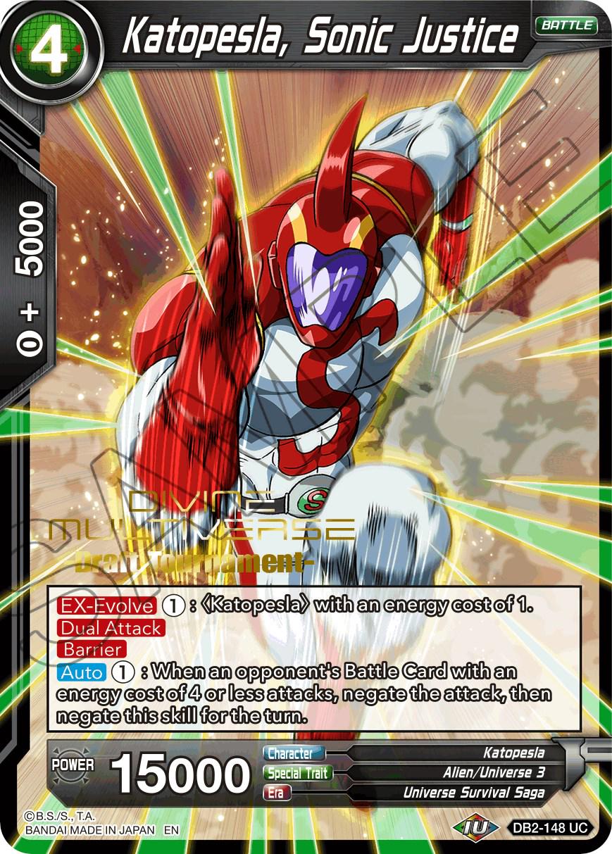 Katopesla, Sonic Justice DB2-148 Dragon Ball Super Divine Multiverse Release Promos