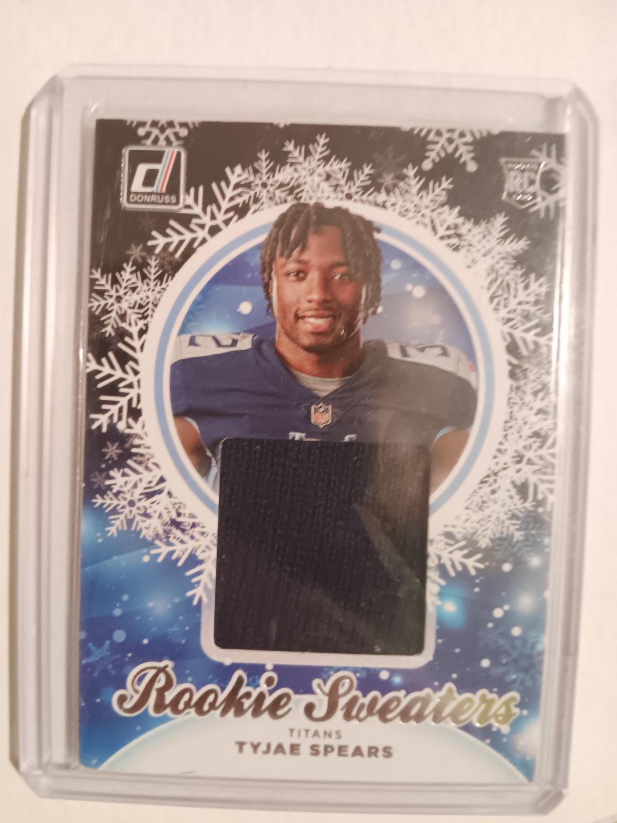 Tyjae Spears #HS-TSP Football Cards 2023 Panini Donruss Rookie Holiday Sweater