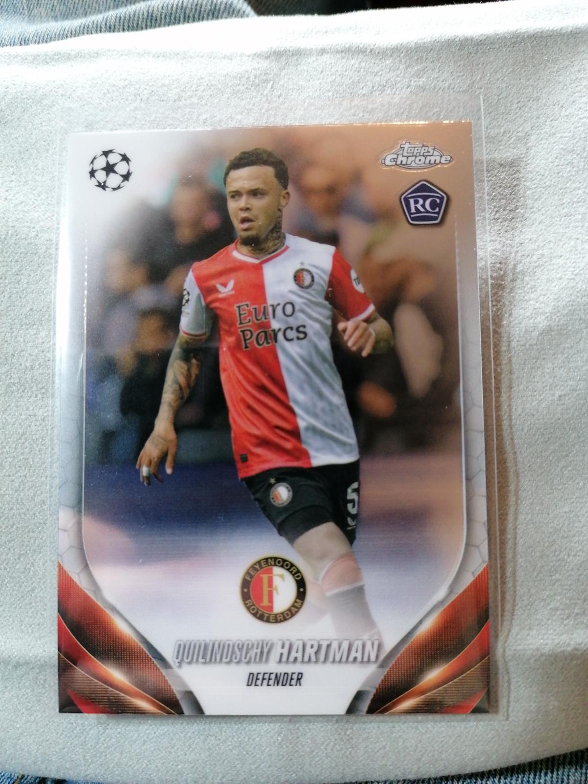 Quilindschy Hartman #185 Soccer Cards 2023 Topps Chrome UEFA Club
