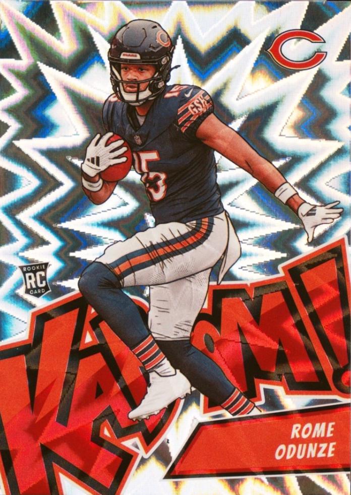 Rome Odunze #13 Football Cards 2024 Panini Absolute Kaboom Vertical