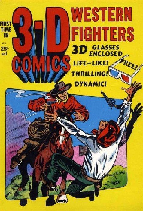Western Fighters 3-D #1 (1953) Comic Books Western Fighters 3-D