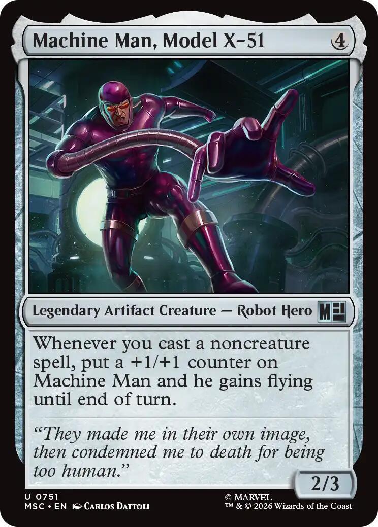 Machine Man, Model X-51 (Magic Marvel Super Heroes Commander)