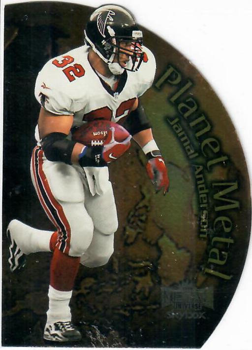 Jamal Anderson #13PM Football Cards 1999 Metal Universe Planet Metal