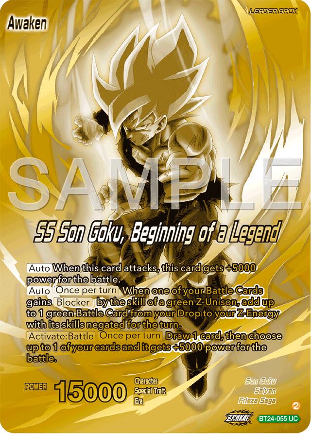 Son Goku // SS Son Goku, Beginning of a Legend BT24-055 Dragon Ball Fusion World Promos