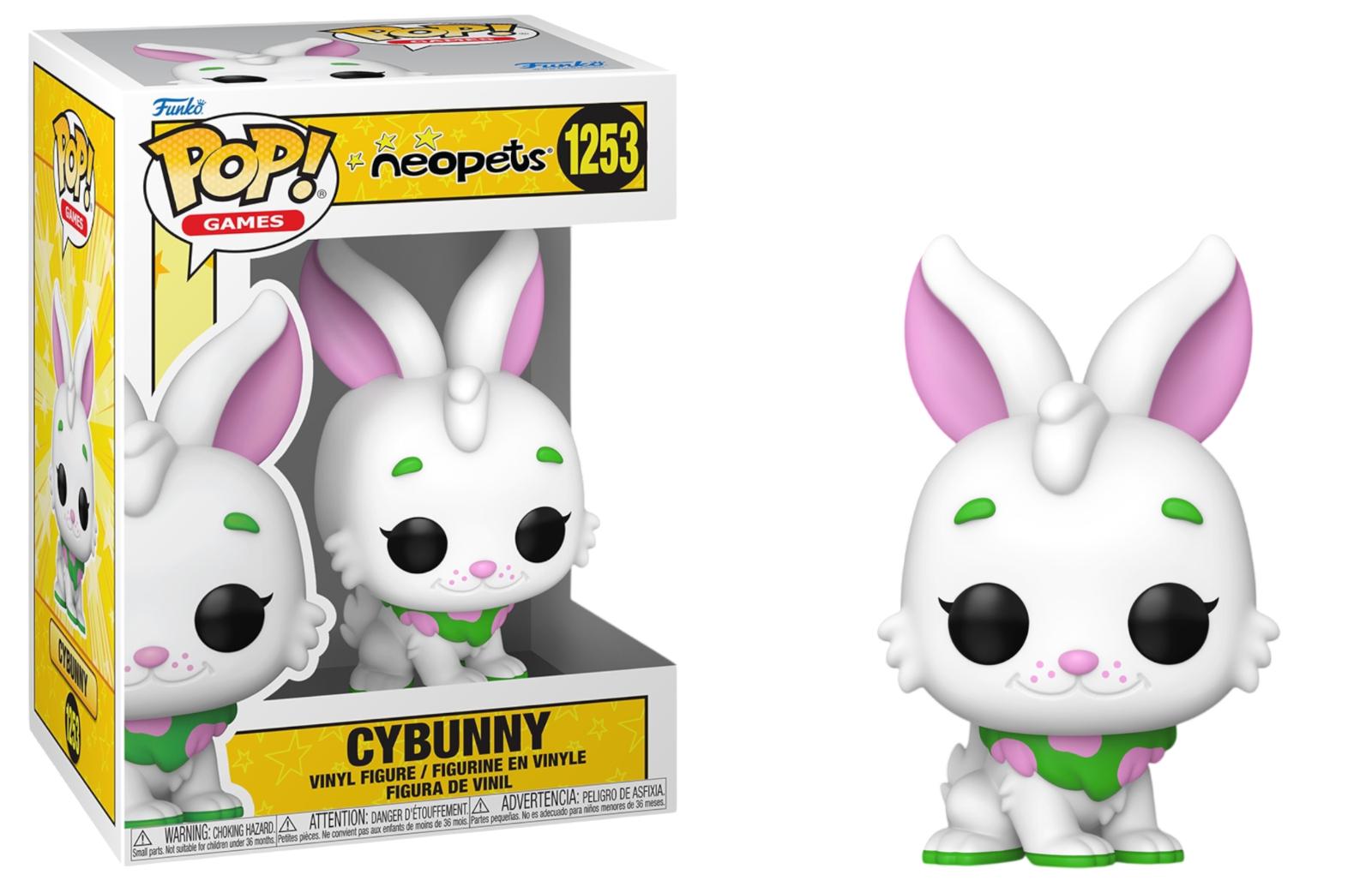 Cybunny #1253 Neopets Funko Pop box and figure