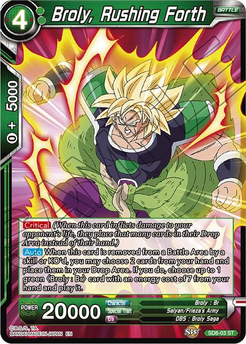 Broly, Rushing Forth front