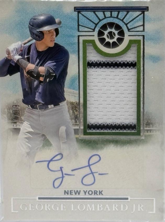 George Lombard Jr. #PMS-GLJ Baseball Cards 2024 Panini Boys of Summer Prospect Material Signature
