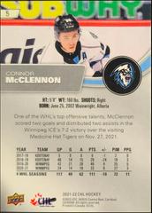 Reverse | Connor McClennon Hockey Cards 2021 Upper Deck CHL