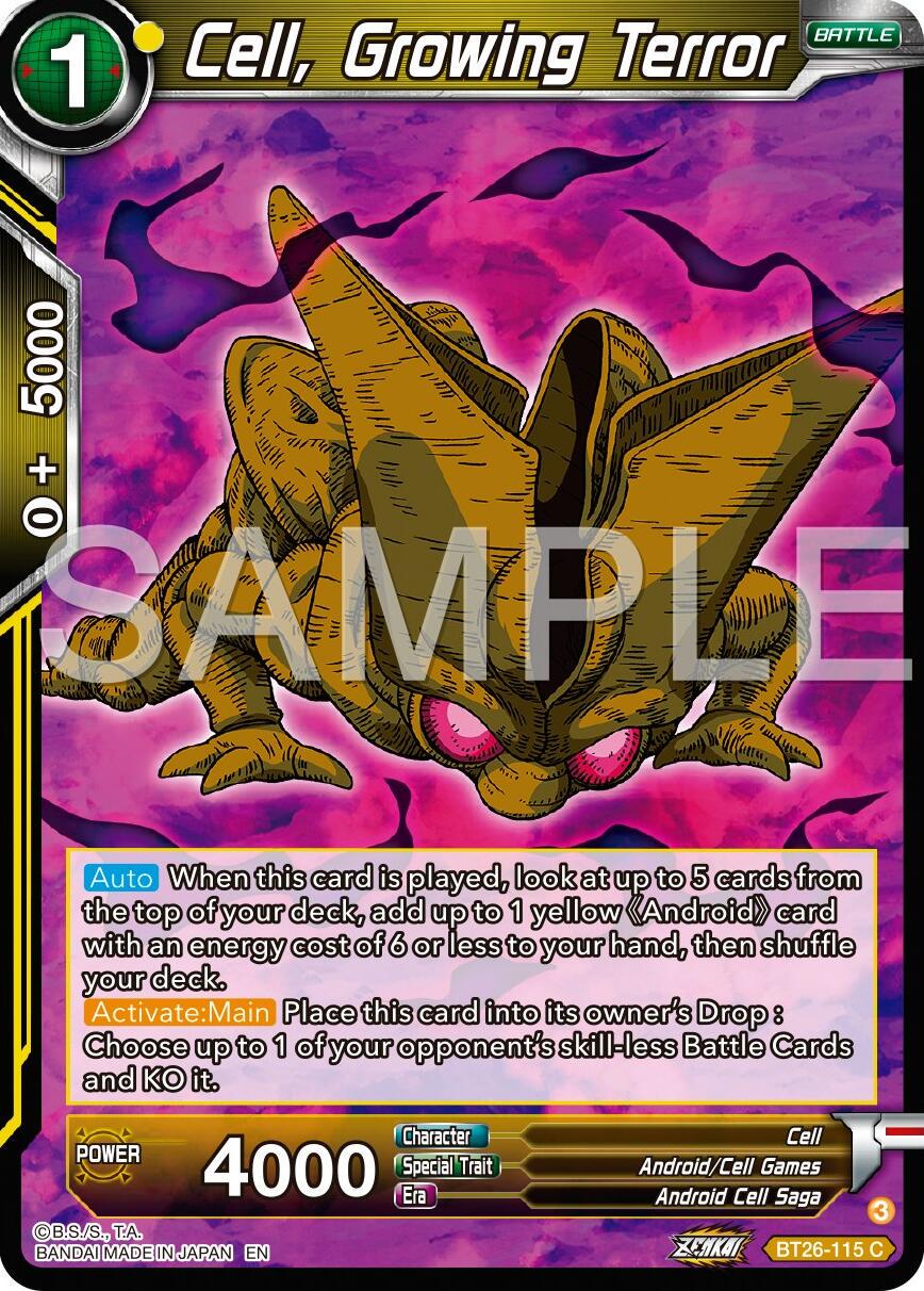 Cell, Growing Terror BT26-115 Dragon Ball Super Ultimate Advent