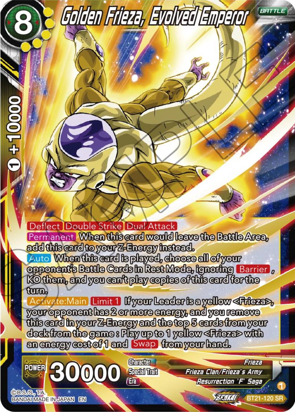 Golden Frieza, Evolved Emperor BT21-120 Dragon Ball Super Wild Resurgence