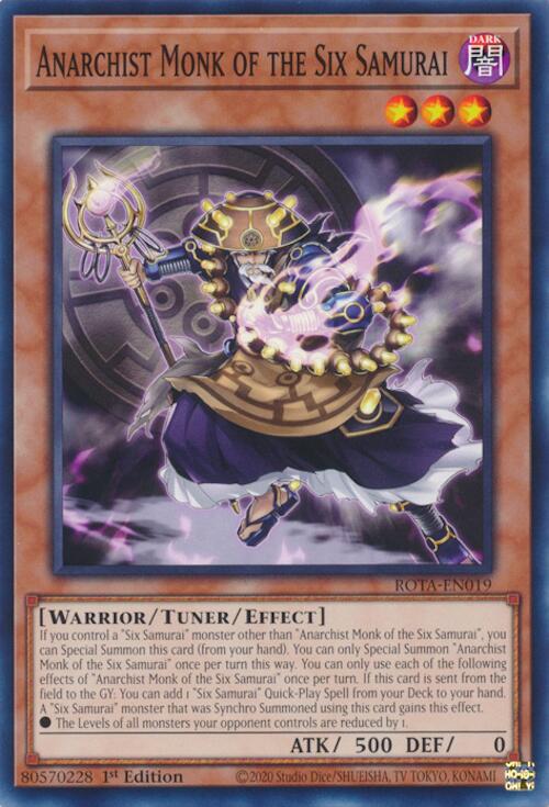 Anarchist Monk of the Six Samurai ROTA-EN019 YuGiOh Rage of the Abyss