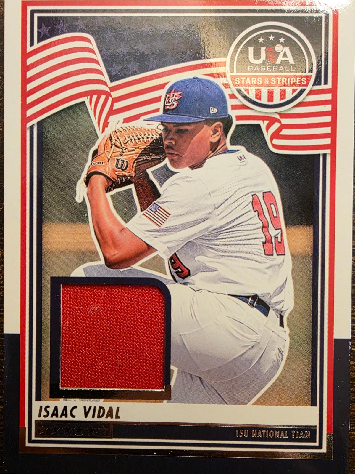 Isaac Vidal #20 Baseball Cards 2025 Panini Stars and Stripes 15U National Team Materials PE
