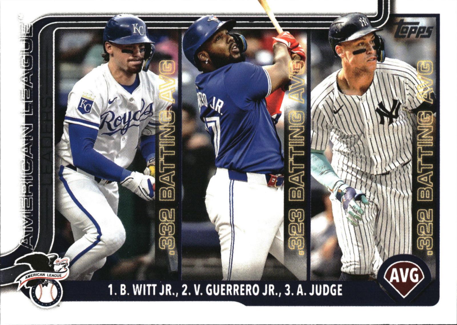 Vladimir Guerrero Jr. / Aaron Judge / Bobby Witt Jr. #345 Baseball Cards 2025 Topps