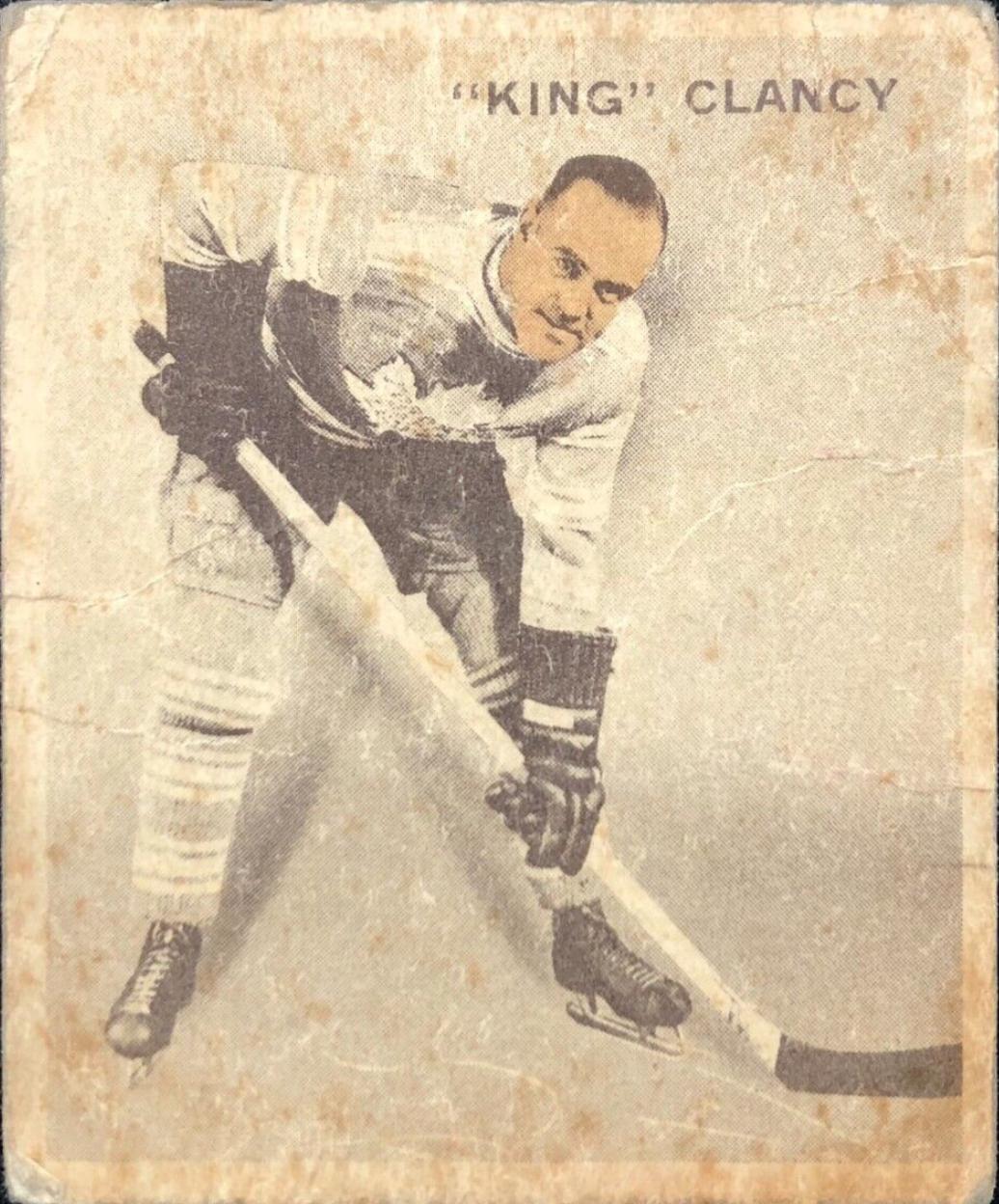 King Clancy #13 Hockey Cards 1933 World Wide Gum Ice Kings