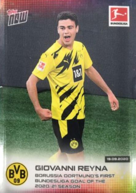 Giovanni Reyna #5 Soccer Cards 2020 Topps Now Bundesliga
