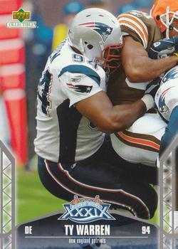 Ty Warren #37 2005 Upper Deck Collectibles Super Bowl Xxxix Football
