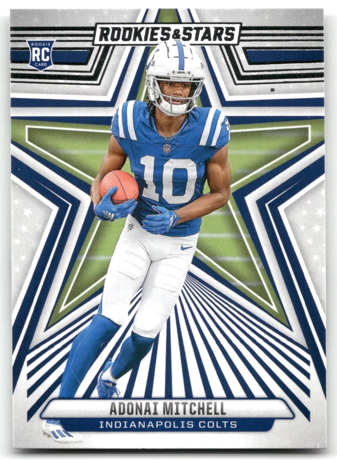 Adonai Mitchell #102 Football Cards 2024 Panini Rookies & Stars