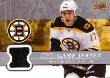 Milan Lucic #GJ2-ML 2008-09 Upper Deck Hockey UD Game Jerseys
