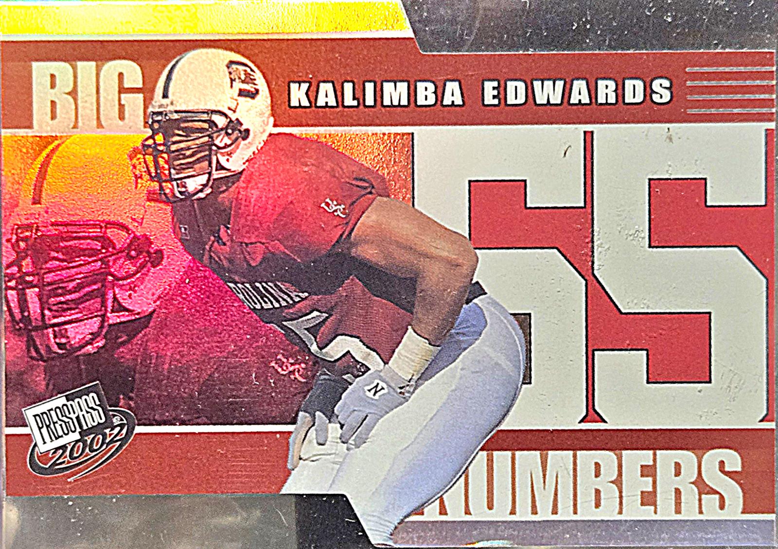 Kalimba Edwards #BN31 2002 Press Pass Big Numbers Football
