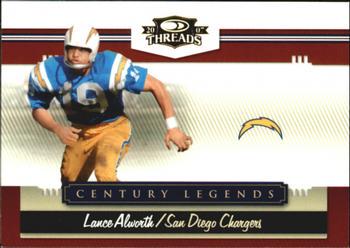 Lance Alworth #CL-8 2007 Panini Donruss Threads Century Legends Football