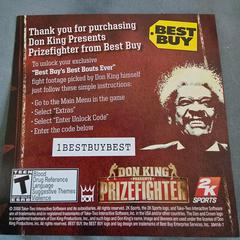 Best Buy Insert | Don King Presents Prize Fighter [Best Buy Edition] Xbox 360