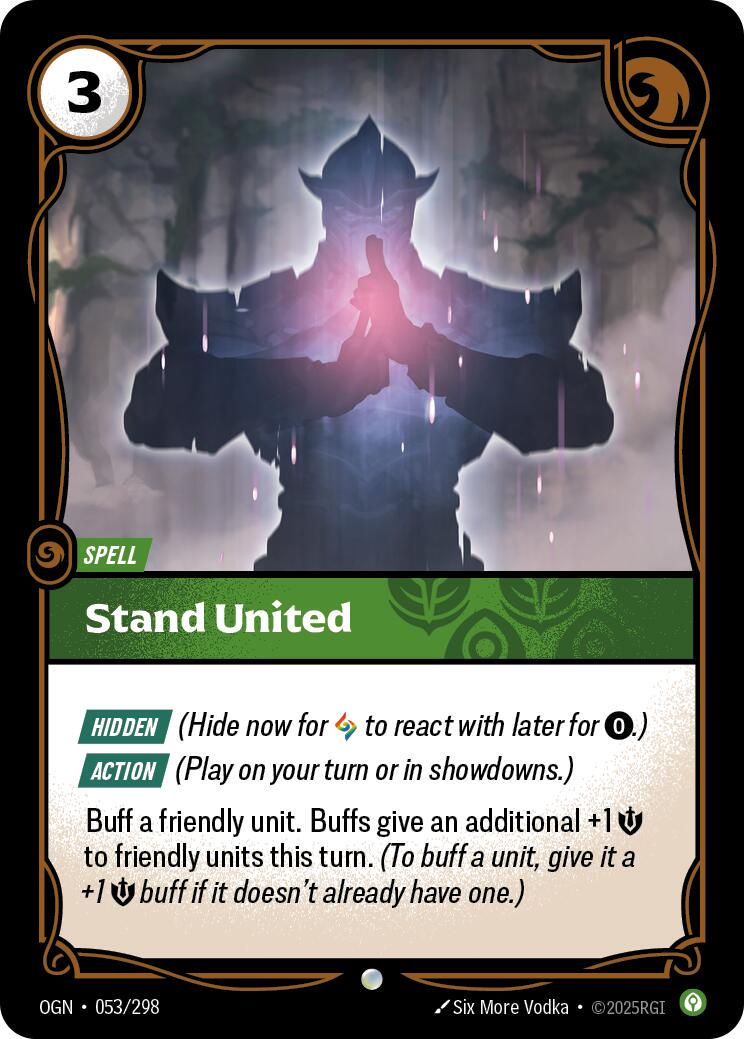 Stand United front