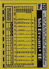 Back Of Card | Sid Bream Baseball Cards 1990 Topps