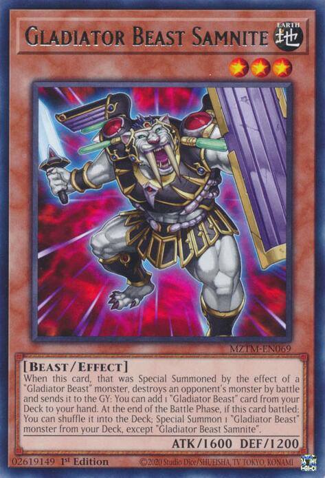 Gladiator Beast Samnite MZTM-EN069 YuGiOh Maze of the Master