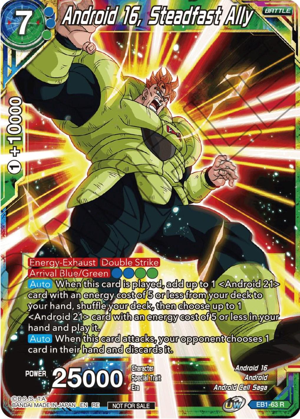 Android 16, Steadfast Ally EB1-63 Dragon Ball Super Divine Multiverse Release Promos