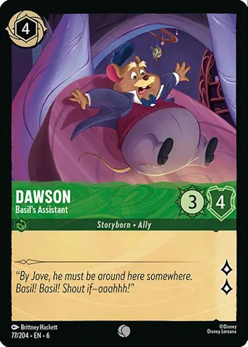 Dawson - Basil's Assistant #77 Lorcana Azurite Sea