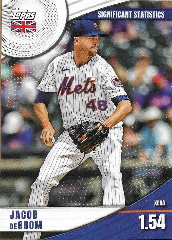 Jacob deGrom #SS-18 2022 Topps UK Edition Baseball Significant Statistics