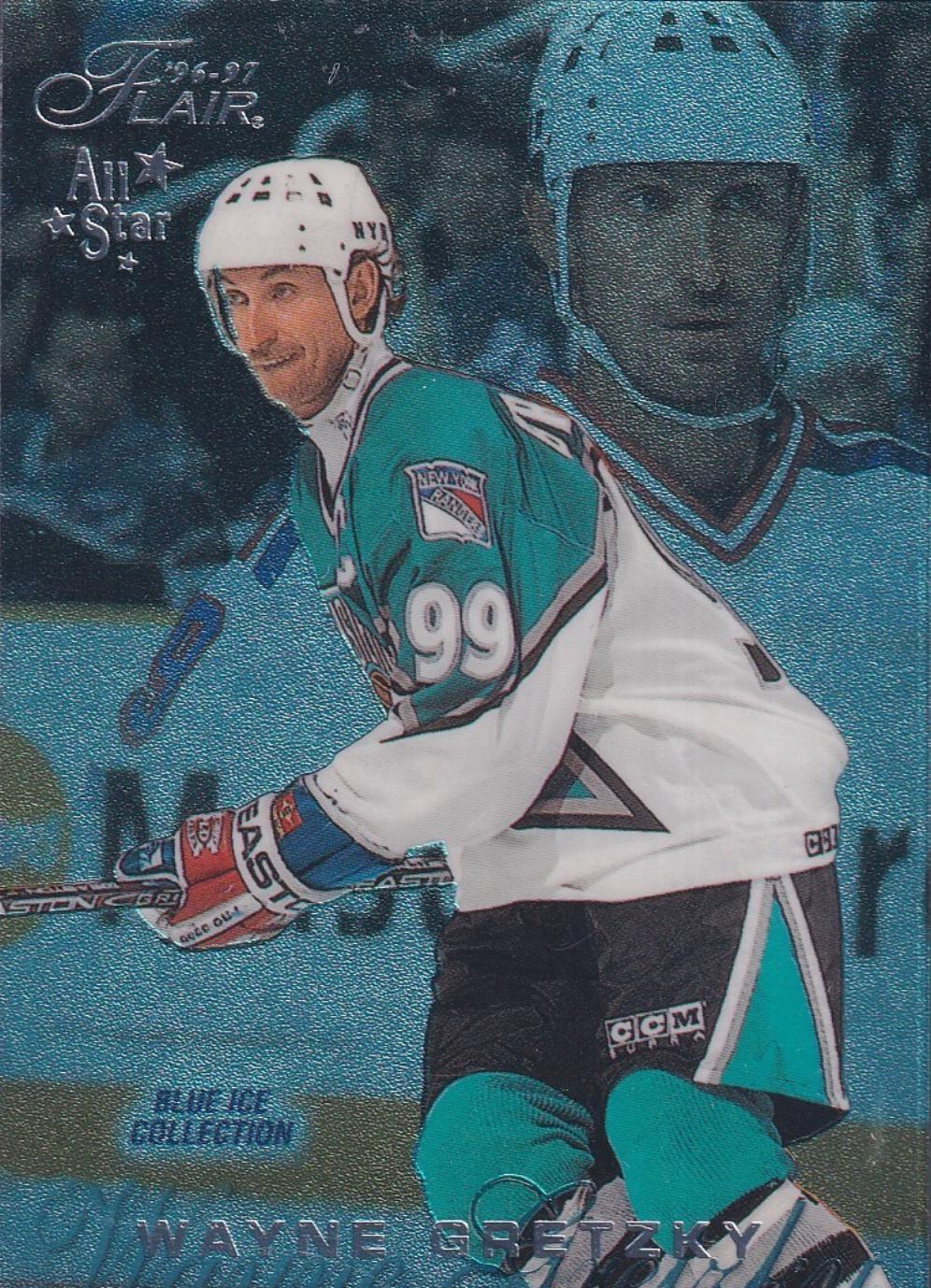 Wayne Gretzky #B59 1996 Flair Blue Ice Collection Hockey