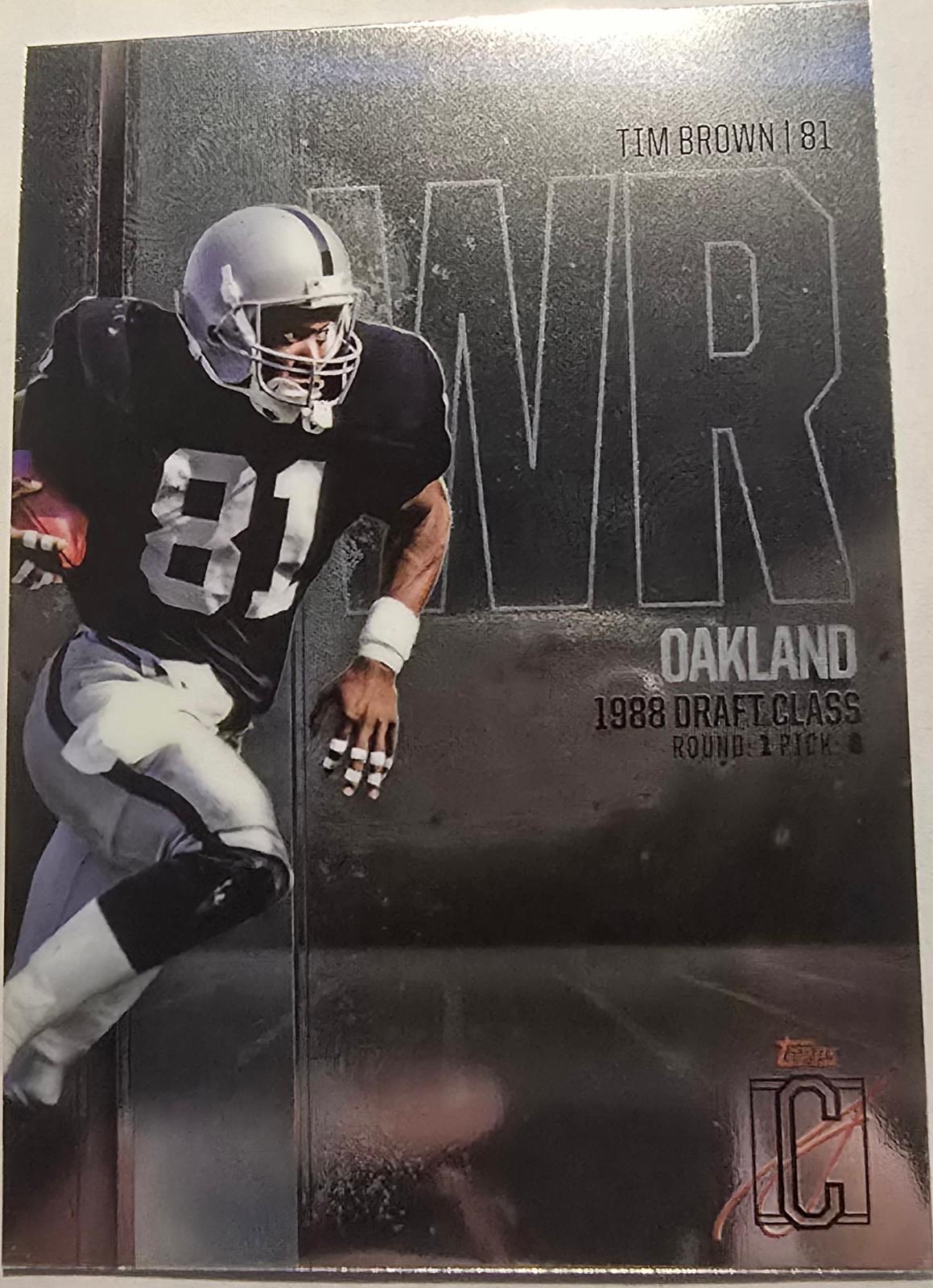 Tim Brown #BCV-40 Football Cards 2024 Topps Signature Class Veteran Chrome Variation