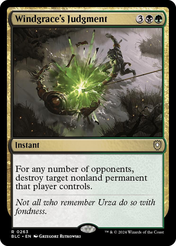 Windgrace's Judgment (Magic Bloomburrow Commander)