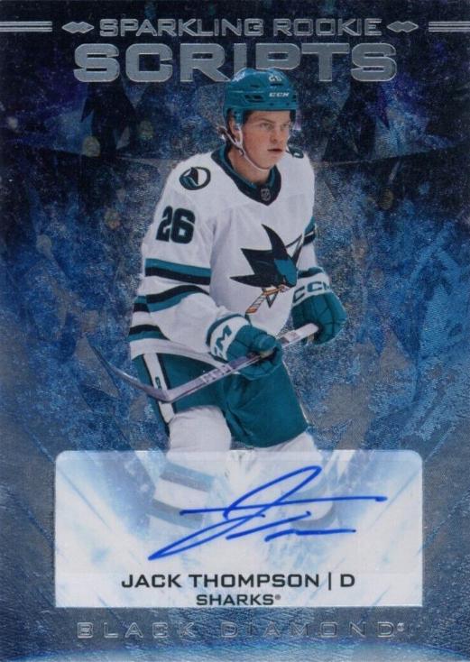 Jack Thompson #SRS-JT Hockey Cards 2024 Upper Deck Black Diamond Sparkling Rookie Scripts