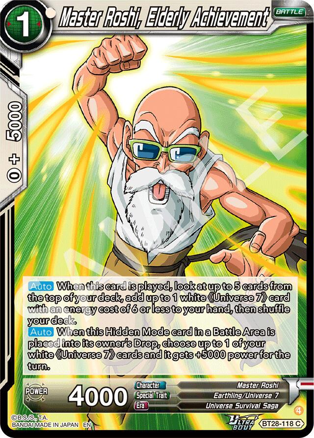 Master Roshi, Elderly Achievement front